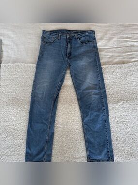 Levi’s 505 Men’s Jeans 38x34 Medium Wash Straight Leg Broken Zipper